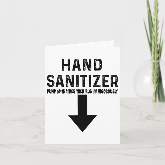 Carte Sanitaire à main Humour (Devant)