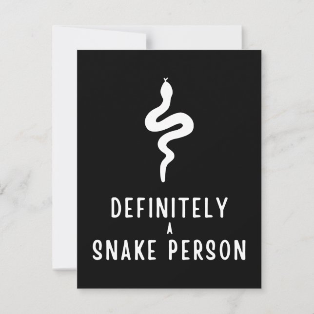 Carte Sans aucun doute une personne serpent, amant serpe (Devant)
