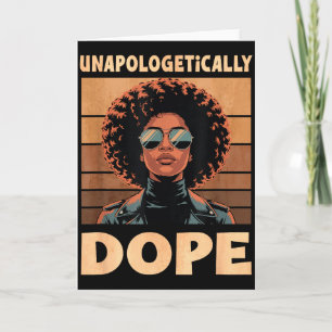 Carte Sans excuses Femme Afro Vintage 70s
