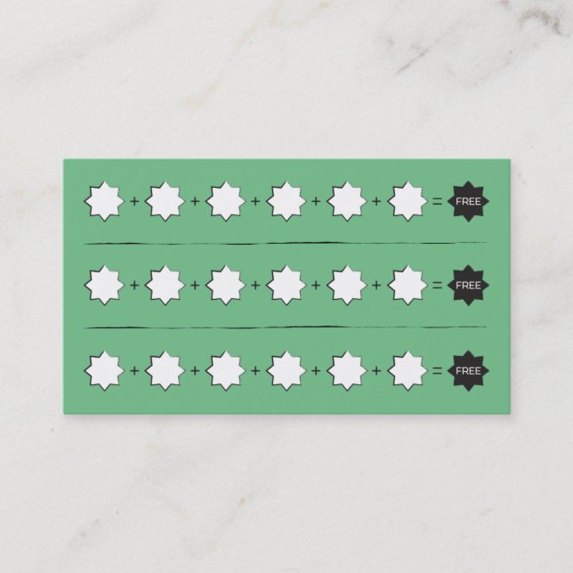 Carte sans marque de fidélité de timbre de poinçon (Devant)