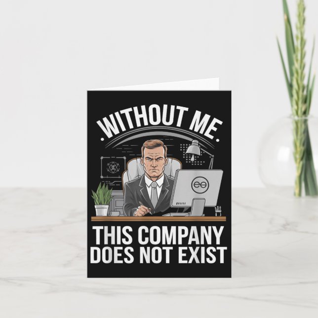 Carte Sans moi cette entreprise n'existe pas patron d'at (Devant)