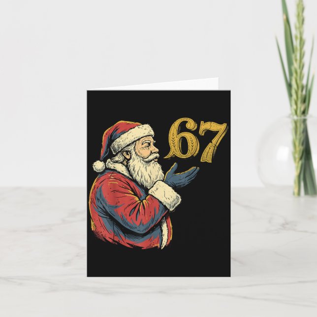 Carte Santa 67 Number Funny Christmas Meme Se  (Devant)