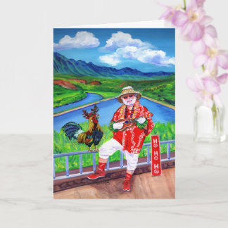 Carte Santa à Paradise Kauai Mele Kalikimaka Noël