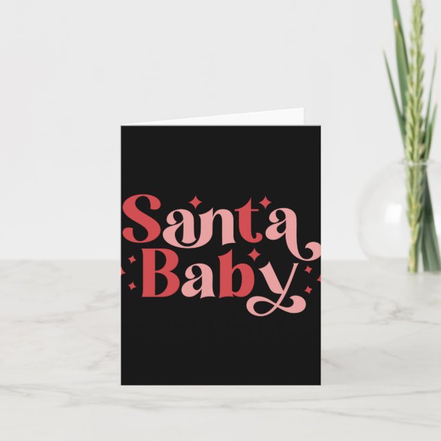 Carte Santa Baby Retro Christmas Tygraphy Toddler T Shir (Devant)