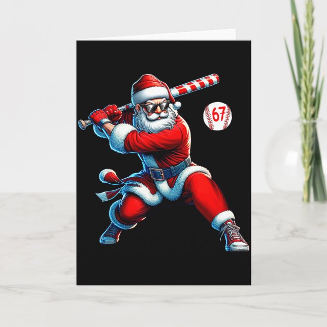 Carte Santa Baseball Six Seven 6 7 Meme Christmas Men Bo (Devant)