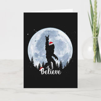 Carte Santa Bigfoot Christmas Rock Roll Sasquatch Believ