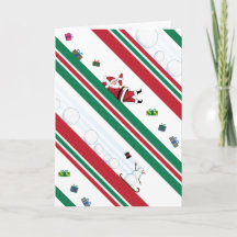 Santa & Bonhomme de Neige Rayures de Noël