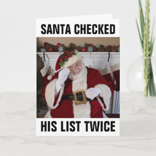 CARTE SANTA CLAUS FUNNY CHRISTMAS CARDS, NAUGHTY LIST