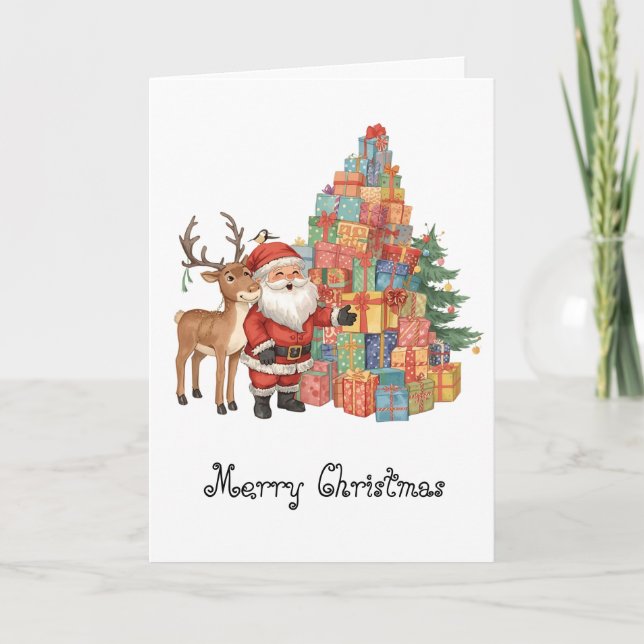 Carte Santa Claus whimsical Folded Greeting Card (Devant)