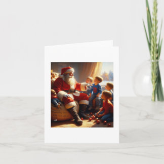 Carte Santa Claus With Joyful Children, 