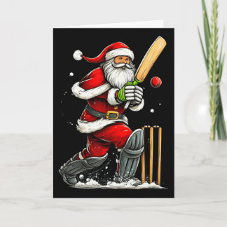 Carte Santa Cricket Player Funny Christmas Cricket Pajam