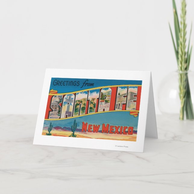 Carte Santa Fe, Nouveau Mexique - grandes scènes 2 de (Devant)
