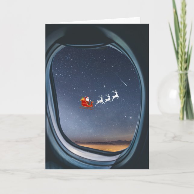 Carte Santa.Folded Greeting Card (Devant)