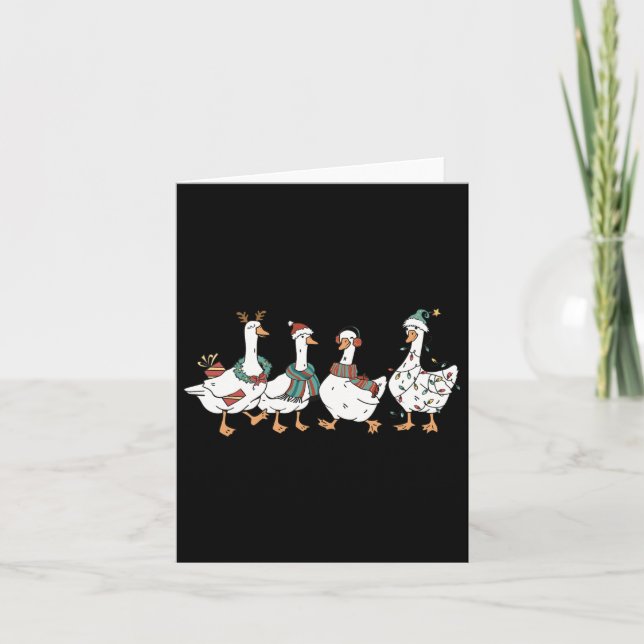 Carte Santa Goose en liberté Joyeux Goosemas Noël  (Devant)
