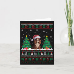 Carte Santa Hat Boykin Spaniel Chien Xmas Les lumières d
