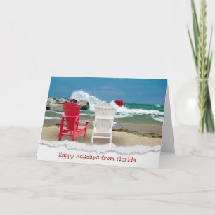 Carte Santa Hat sur Adirondack