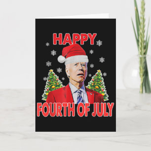 Carte Santa Joe Biden Joyeux 4 juillet drôle Noël joyeux