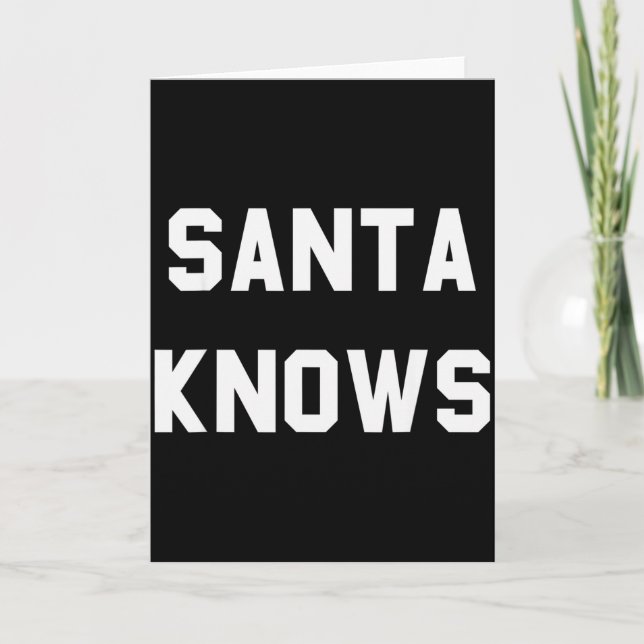 Carte Santa Knows Funny Christmas  (Devant)