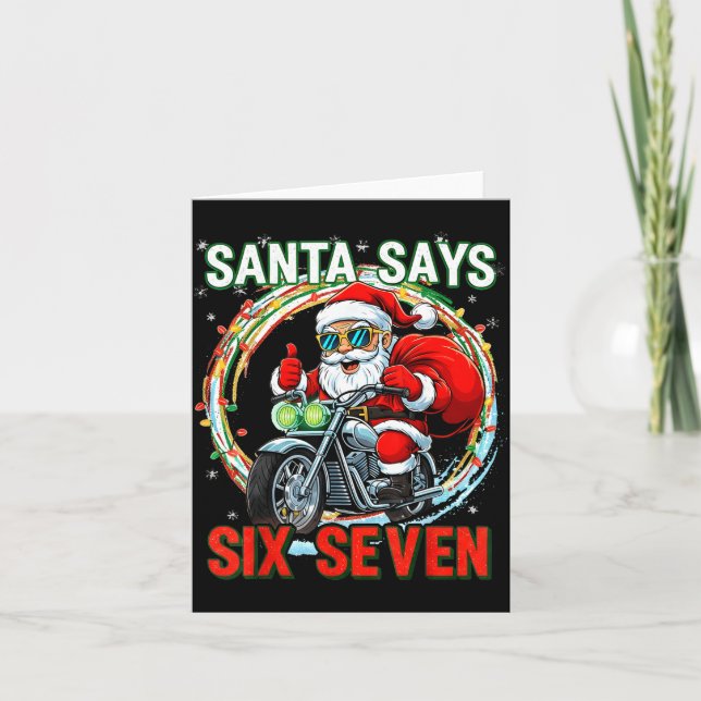 Carte Santa Says 67 Shirt Six Seven Funny 67 Christmas P (Devant)