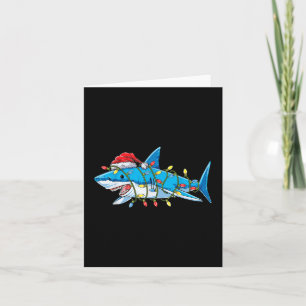 Carte Santa Shark Christmas Lights Sharkma Tree Xmas Bo