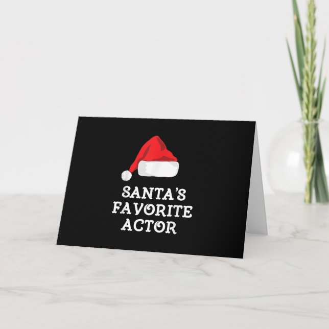 Carte Santas Acteur favori Christmas Actrice intérimaire (Devant)