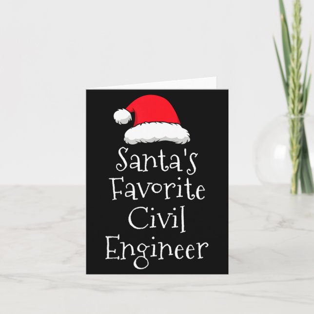 Carte Santas Favorite Civil Engineer - Christmas Funny G (Devant)