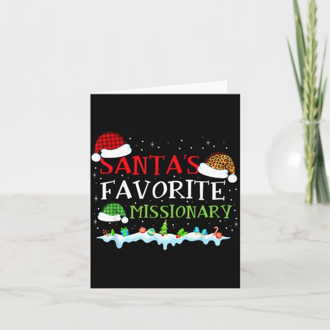 Carte Santa's Favorite Missionary Fun Christmas  (Devant)