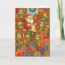 Santa's Workshop Busy Elves Custom Christmas