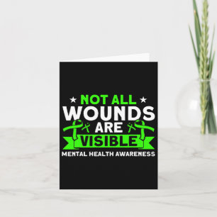 Carte Santé mentale Pas toutes les blessures Visible San
