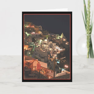 Carte Santorin de nuit (vide à l'intérieur)