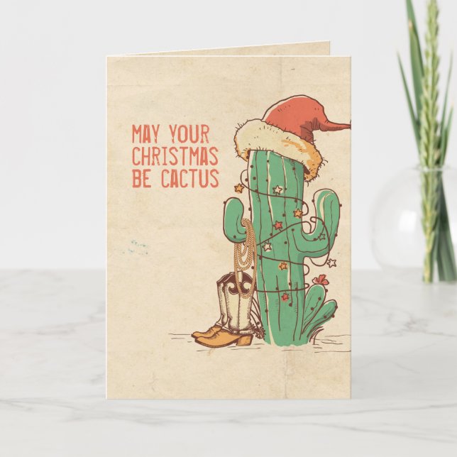 Carte Sapin de Noël cactus (Devant)