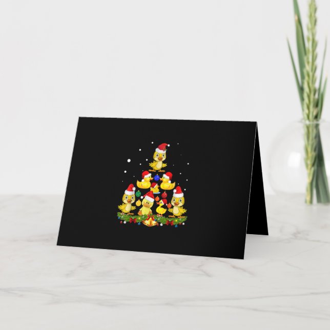Carte Sapin de Noël de canard (Devant)