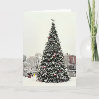 Carte Sapin de Noël de la ville de Plymouth MA