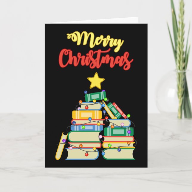 Carte Sapin de Noël littéraire II (Devant)
