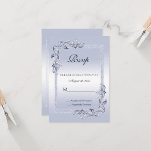 Carte Sapphire Gem & Parties scintillant 45e mariage RSV