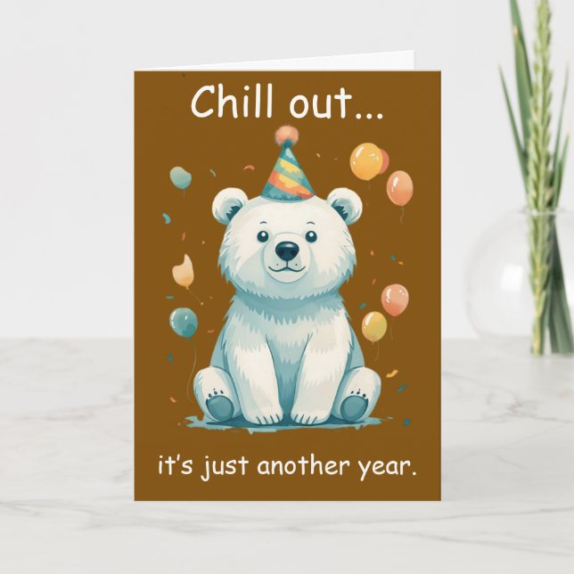 Carte Sarcastic Global Warming Polar Bear (Devant)