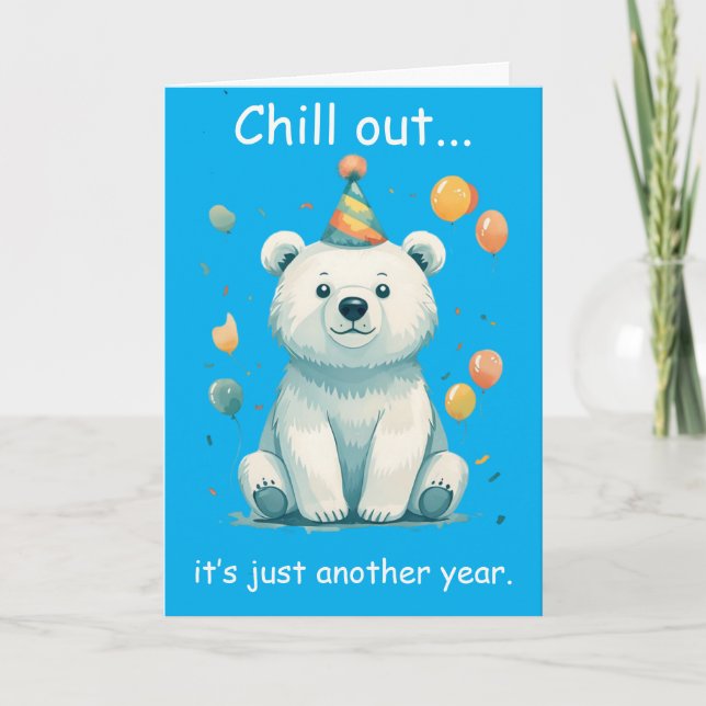 Carte Sarcastic Global Warming Polar Bear (Devant)