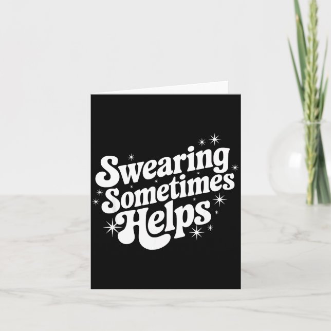 Carte Sarcastic Work Quote Office Gift Swearing Sometime (Devant)