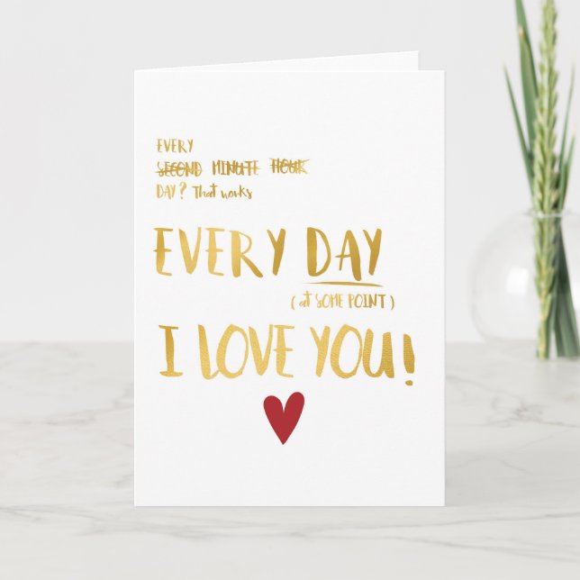 Carte Sarcastique I Love You (Devant)