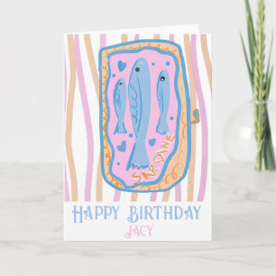 Carte Sardines Mignonnes Anniversaire Mignonnes