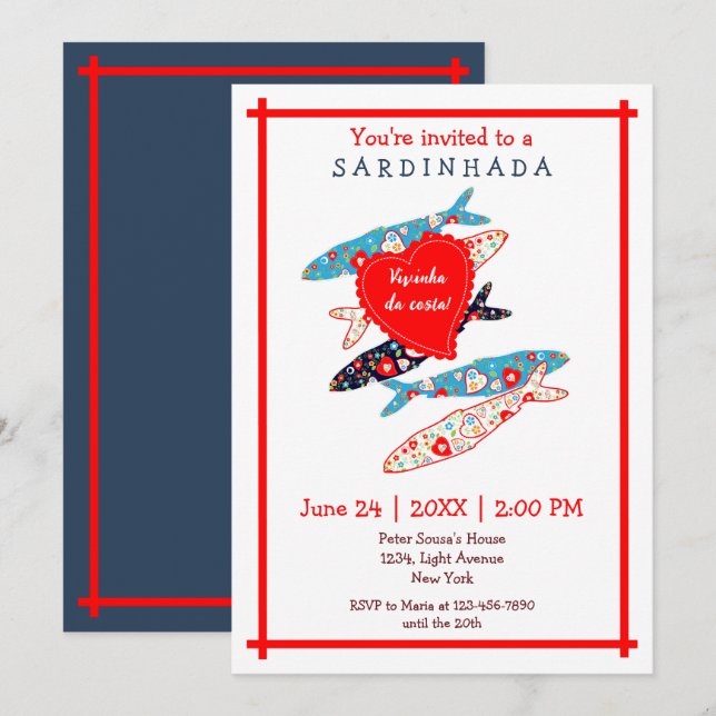 Carte Sardines portugaises accueil (Devant / Derrière)