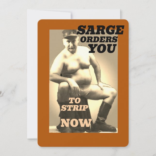 Carte SARGE MANBOOBS Greeting Card Collection (Devant)