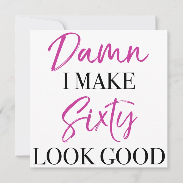 Carte Sassy 60e anniversaire (Devant)