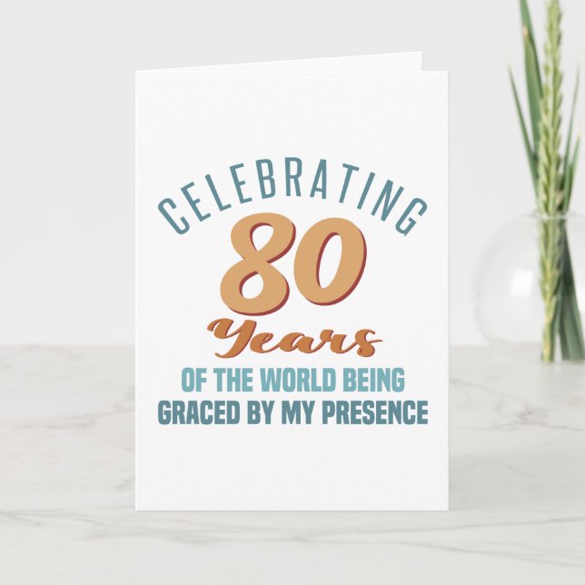 Carte Sassy 80th Birthday Attitude (Devant)