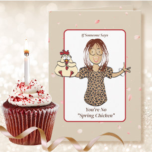 Carte Sassy Ethnic Funny Female Caricature 40e anniversa