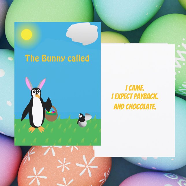 Carte Sassy Penguin Easter Humor (Créateur téléchargé)