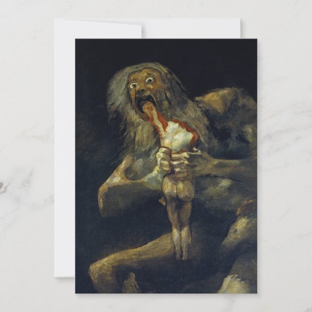 Carte Saturne dévorer son fils par Francisco de Goya (Devant)
