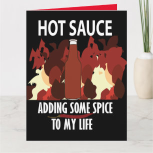 Carte Sauce chaude Ketchup Fire Red Chili Pepper Salutat