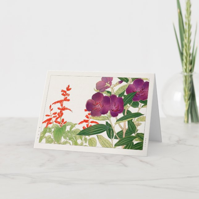 Carte Sauge écarlate, Melastoma par Tanigami Konan (Devant)