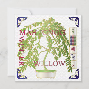 Carte Saule hivernale Mah Jongg